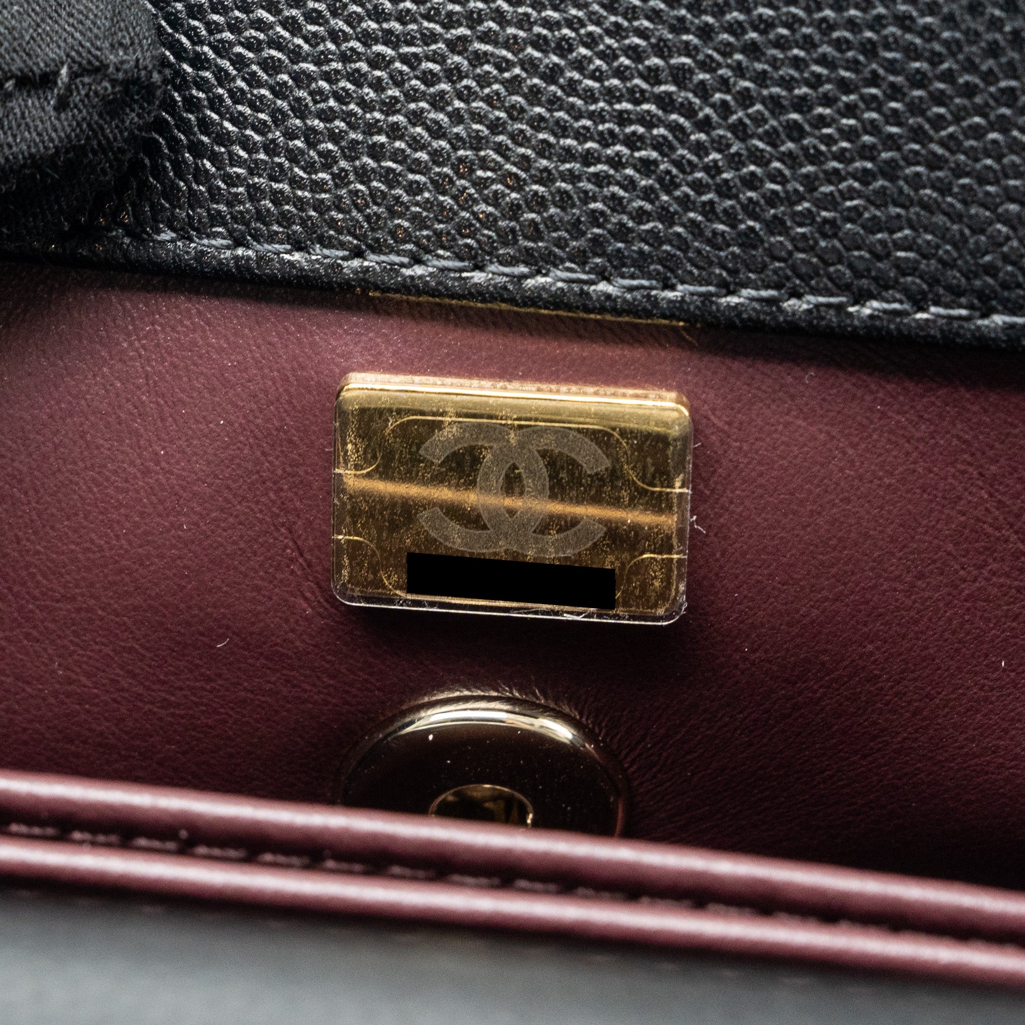 CHANEL SMALL COCO HANDLE CAVIAR BLACK LGHW (MICROCHIP)