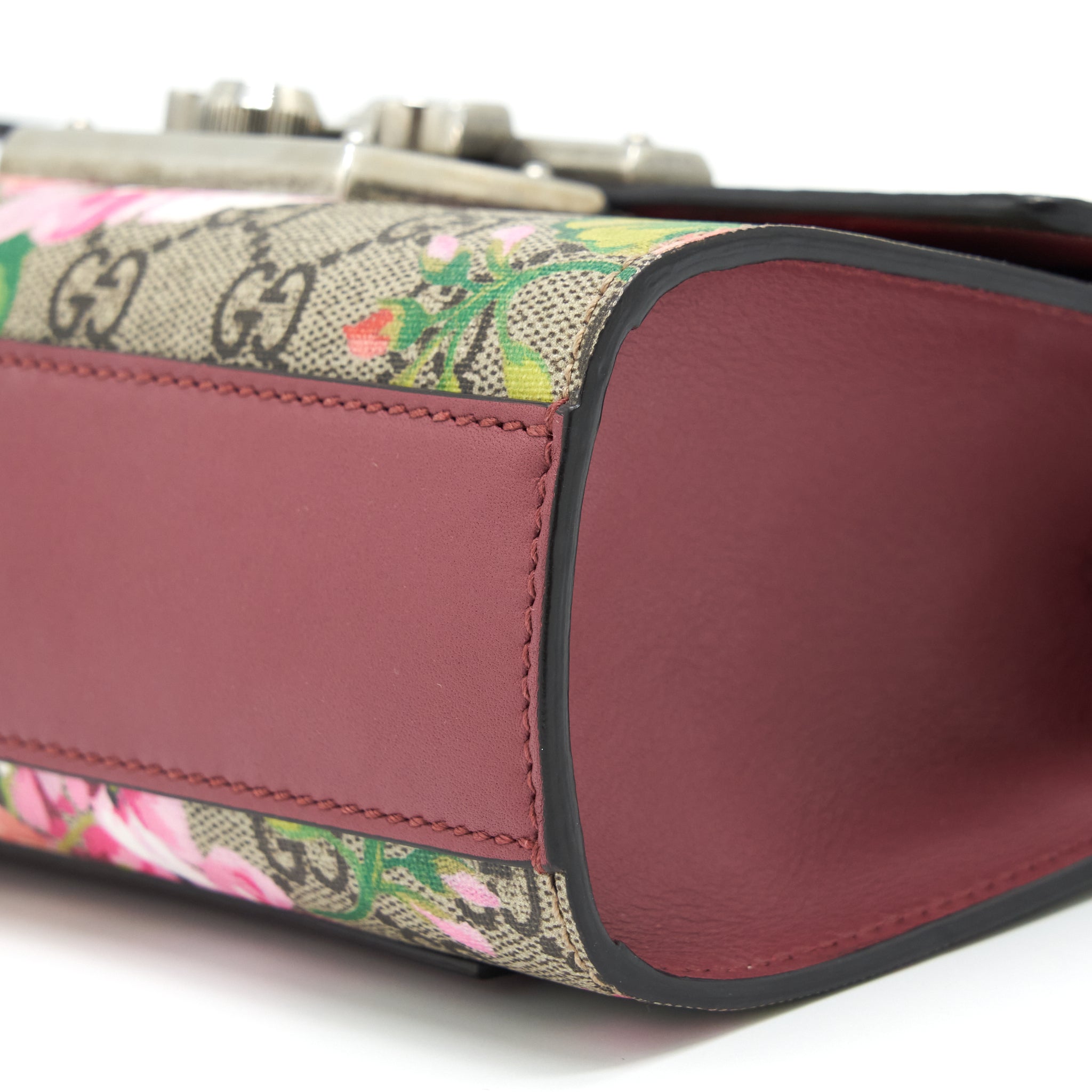 GUCCI SMALL PADLOCK GG PRINT PINK