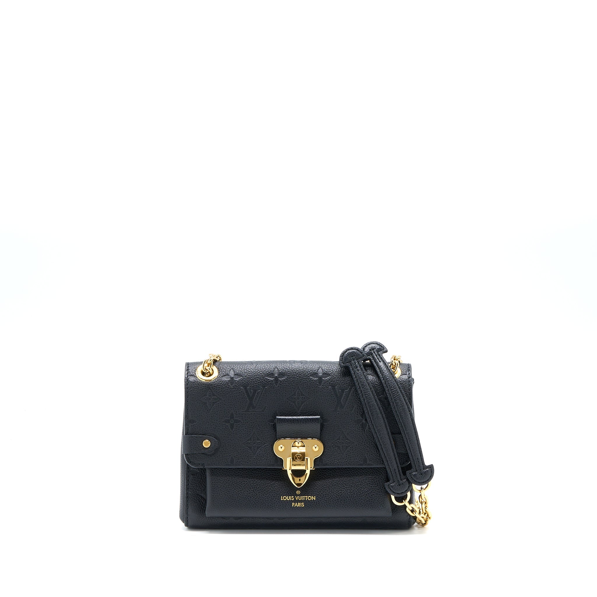 LOUIS VUITTON VAVIN BB MONOGRAM EMPREINTE BLACK GHW