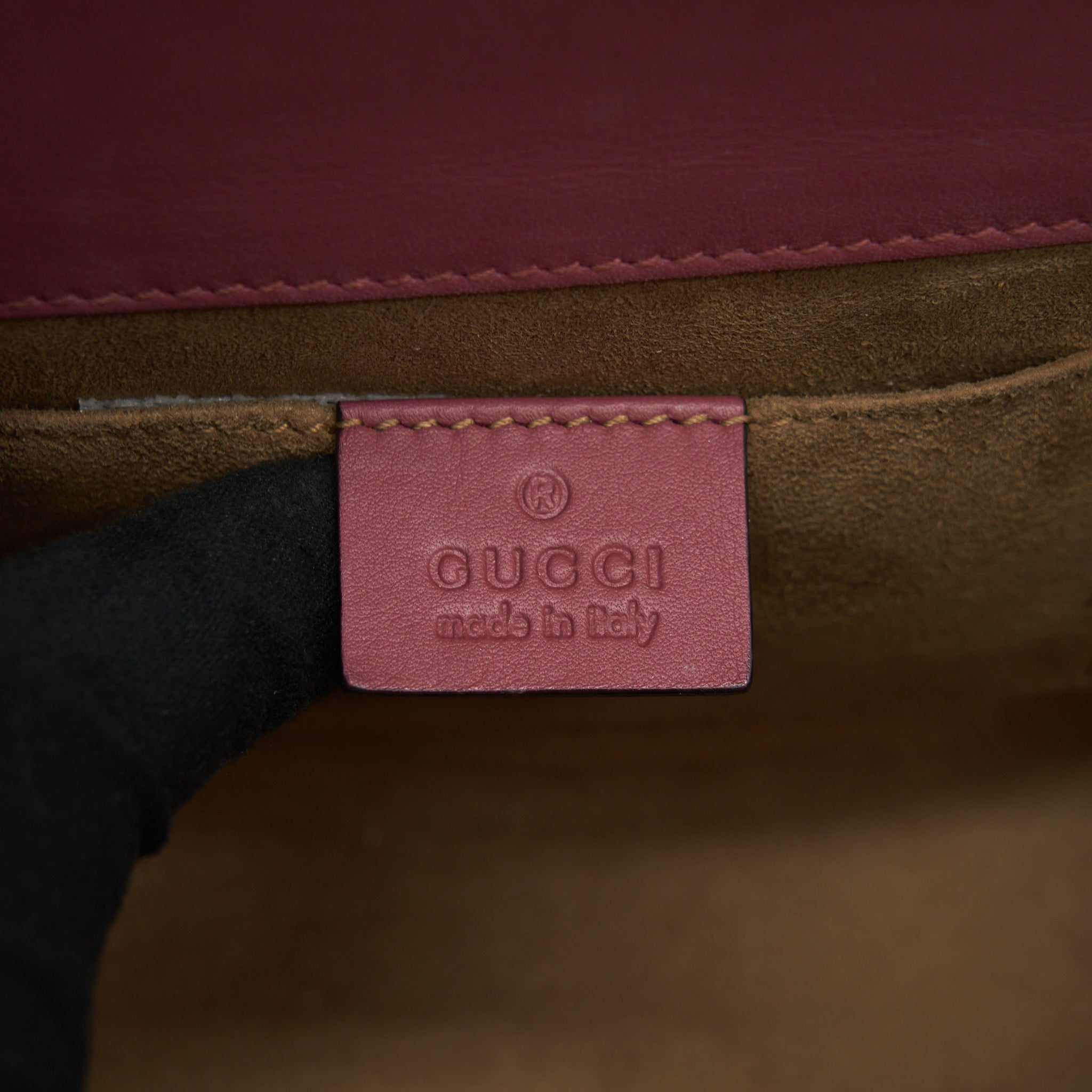 GUCCI SMALL PADLOCK GG PRINT PINK