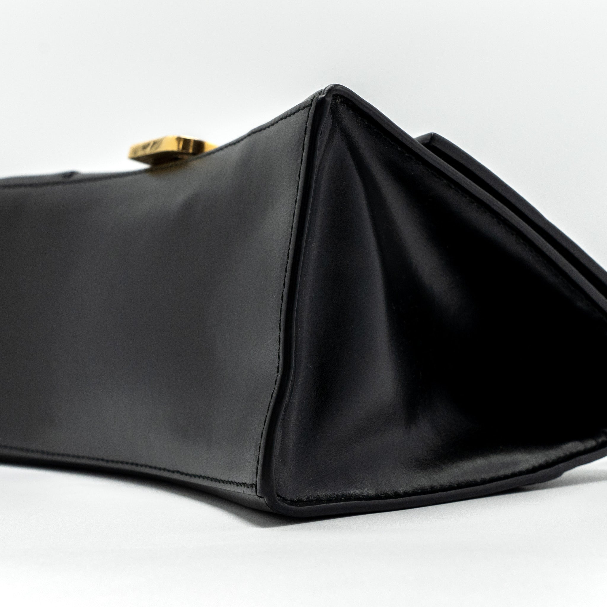BALENCIAGA HOURGLASS S CALFSKIN BLACK GHW