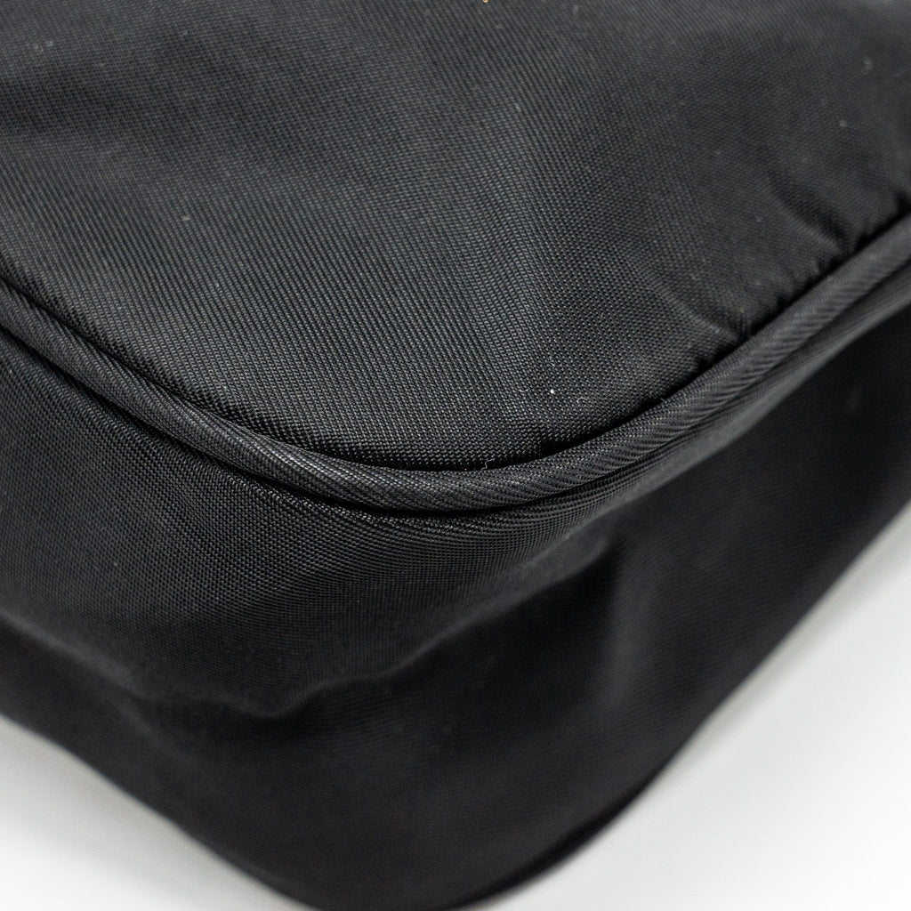 PRADA VINTAGE TESSUTO POCHETTE NYLON BLACK SHW