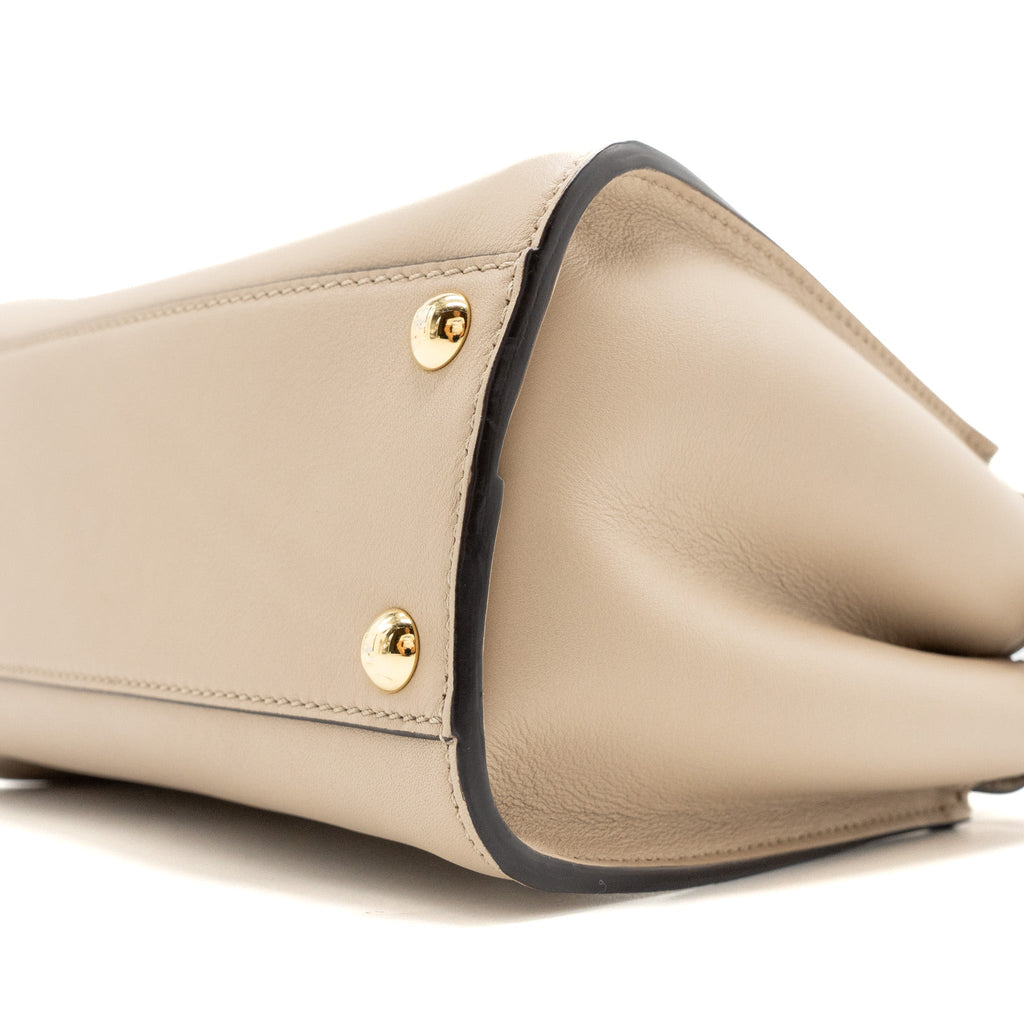 FENDI PEEKABOO MINI CALFSKIN BEIGE GHW