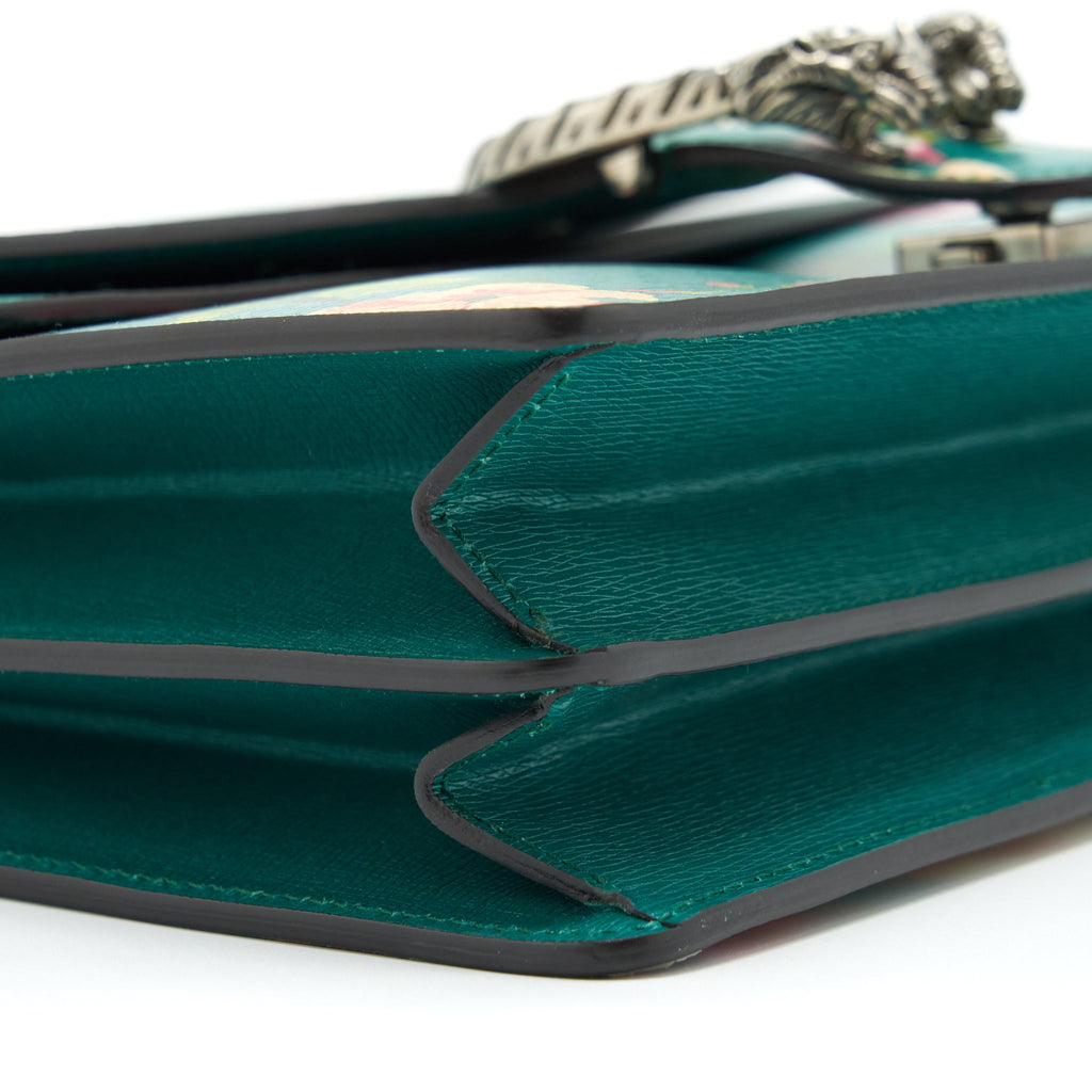 GUCCI DIONYSUS LARGE SHOULDER BAG FLOWER GREEN