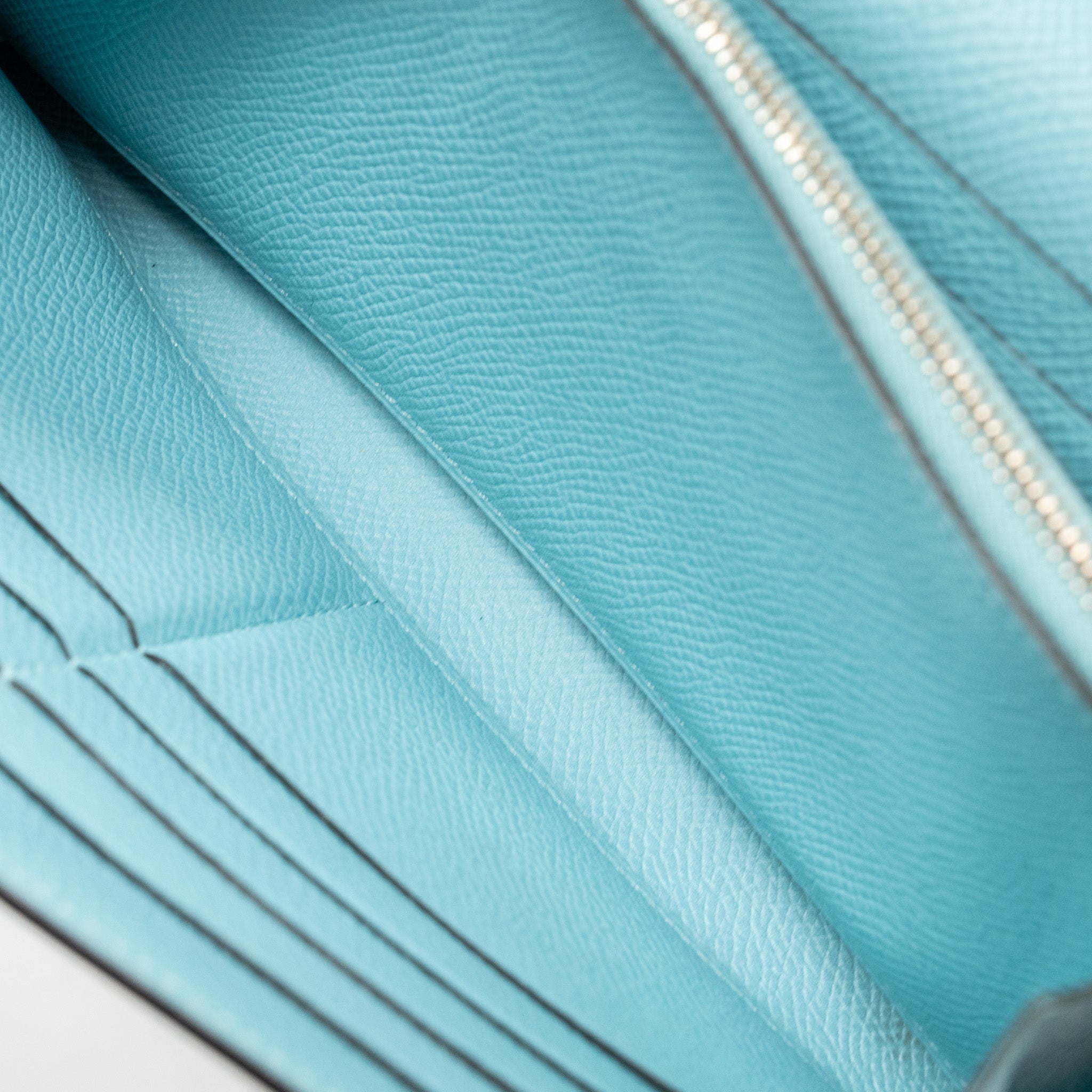 HERMES KELLY LONG WALLET EPSOM LIGHT BLUE SHW