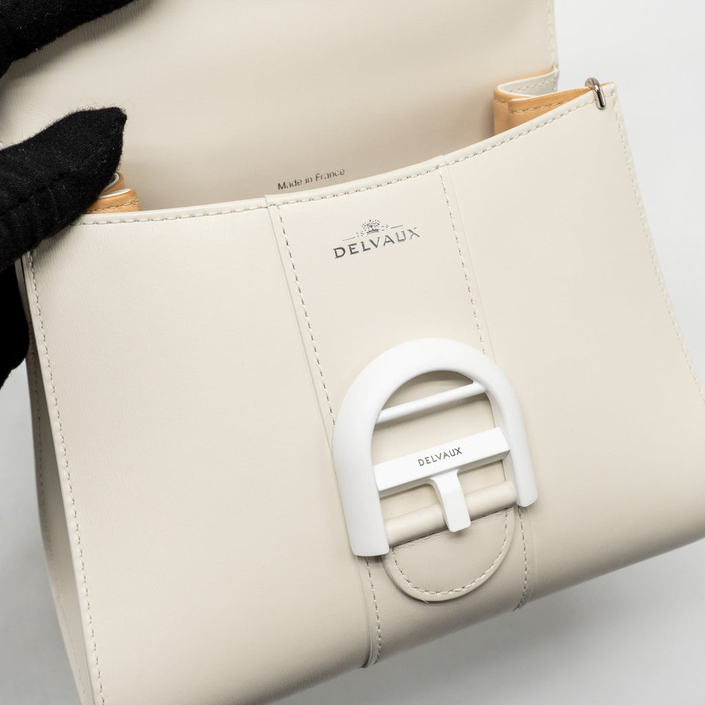 DELVAUX MINI BRILLIANT BOX CALFSKIN IVORY SHW