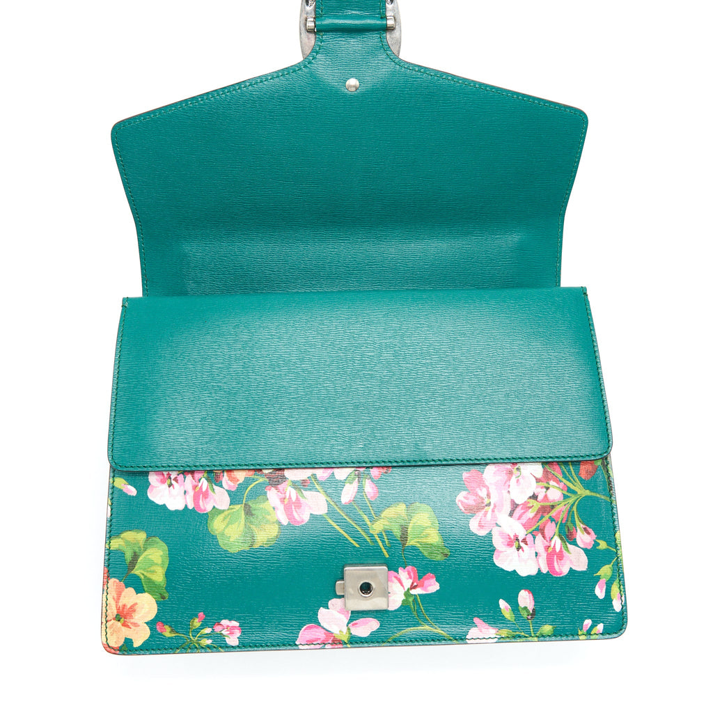 GUCCI DIONYSUS LARGE SHOULDER BAG FLOWER GREEN