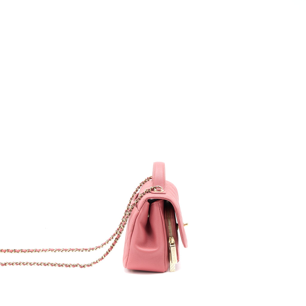 CHANEL SMALL BUSINESS AFFINITY CAVIAR PINK LGHW