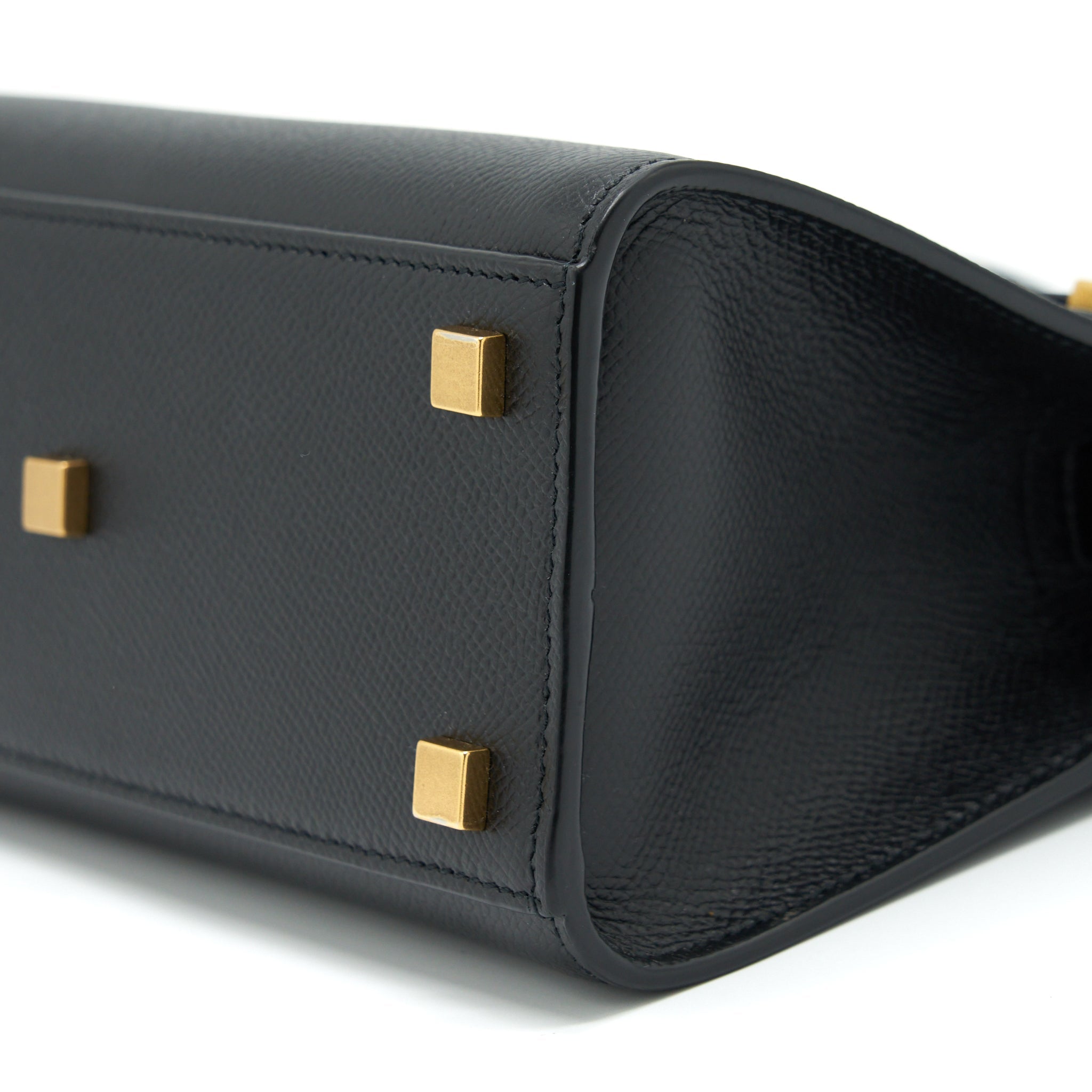 SAINT LAURENT/YSL MANHATTAN NANO SHOPPING BAG CALFSKIN BLACK GHW