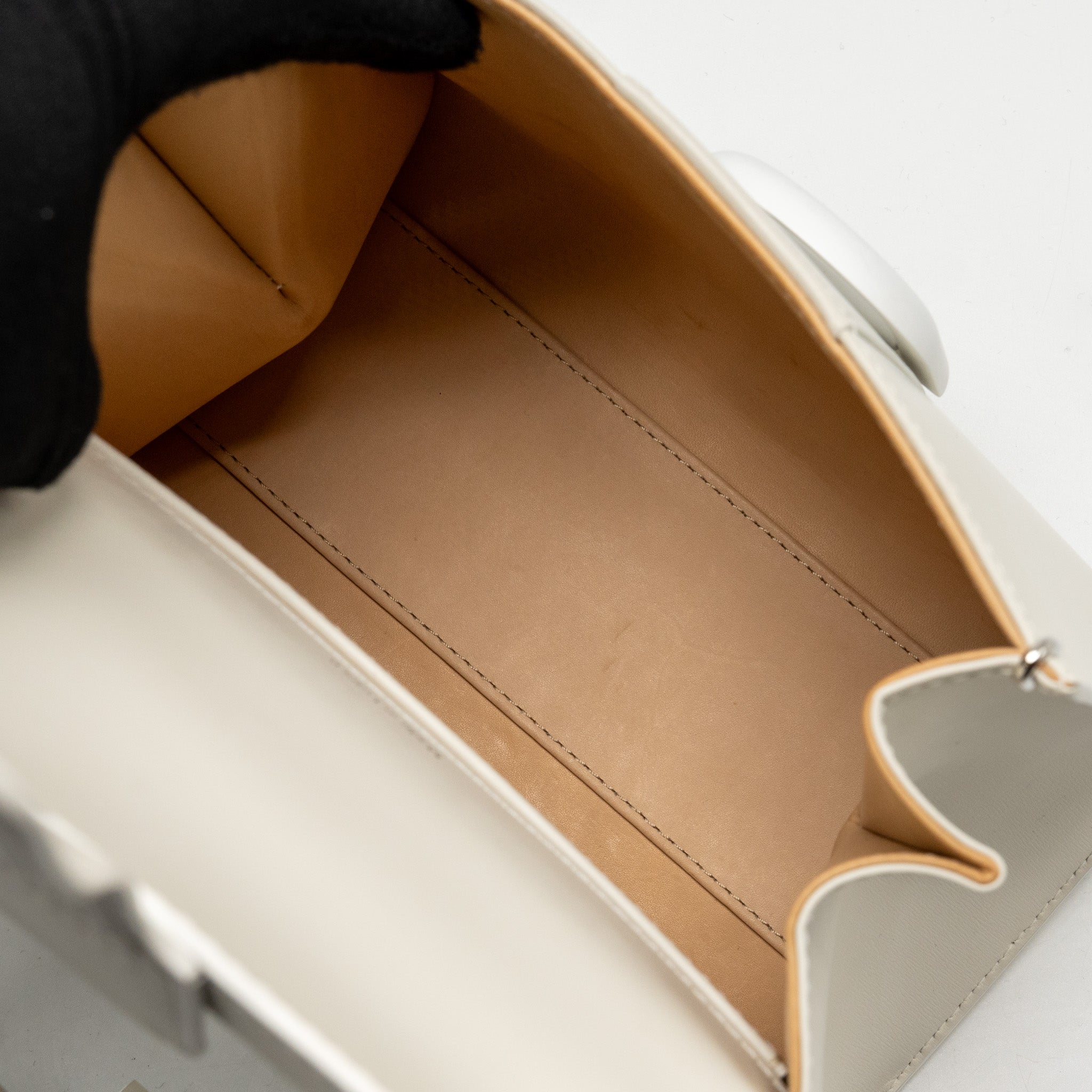DELVAUX MINI BRILLIANT BOX CALFSKIN IVORY SHW