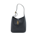 SAINT LAURENT LE 5 A 7 SOFT SMALL BAG IN SMOOTH CALFSKIN BLACK BRUSHED GHW