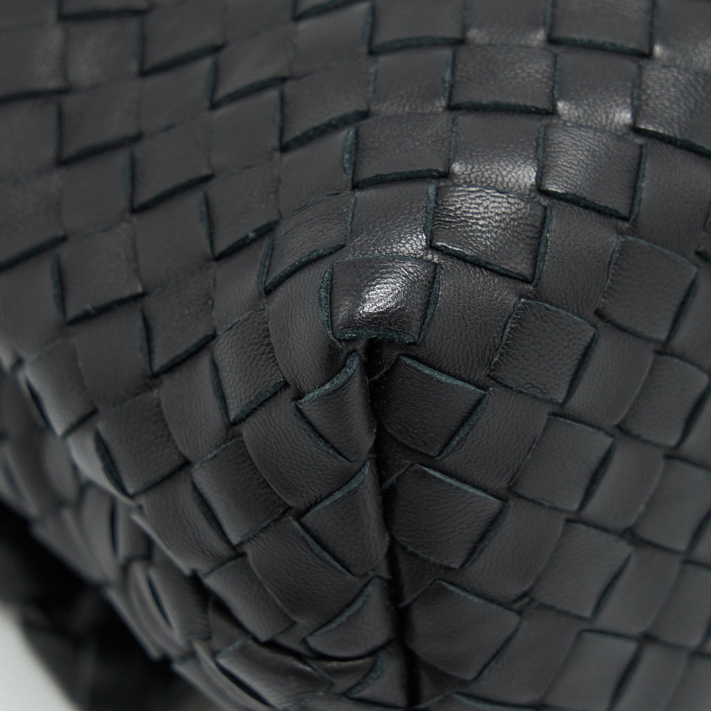 BOTTEGA VENETA OLYMPIA BAG BLACK WITH BLACK HARDWARE