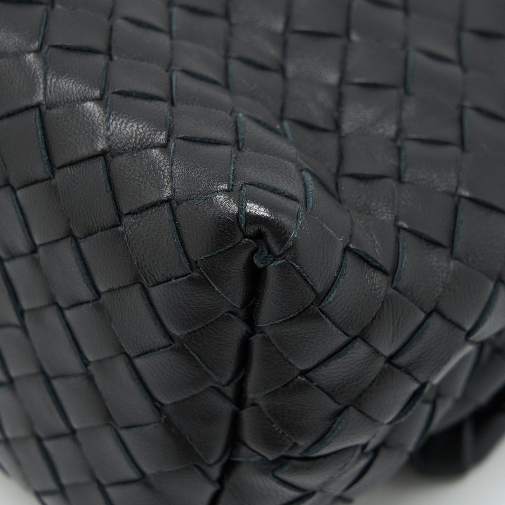BOTTEGA VENETA OLYMPIA BAG BLACK WITH BLACK HARDWARE