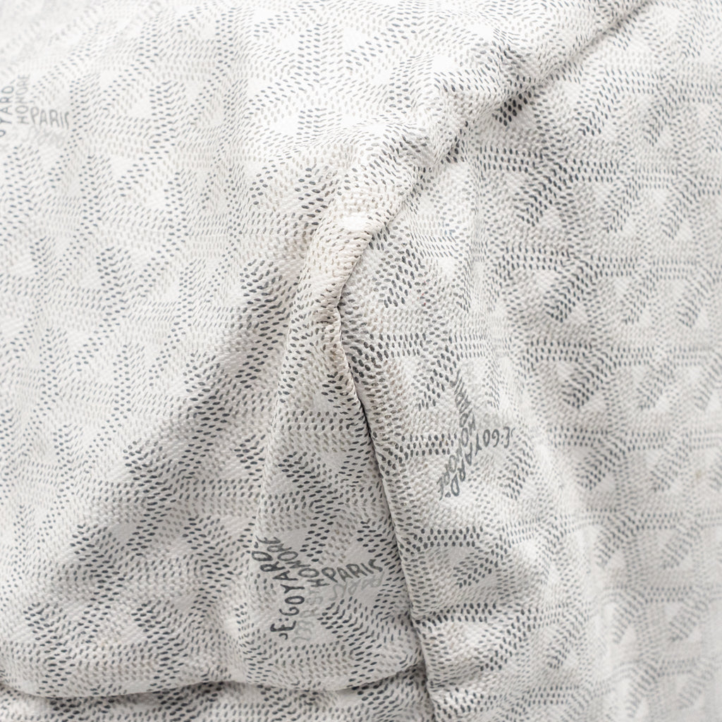 GOYARD SAINT LOUIS GM TOTE BAG GOYARDINE CANVAS / LEATHER WHITE
