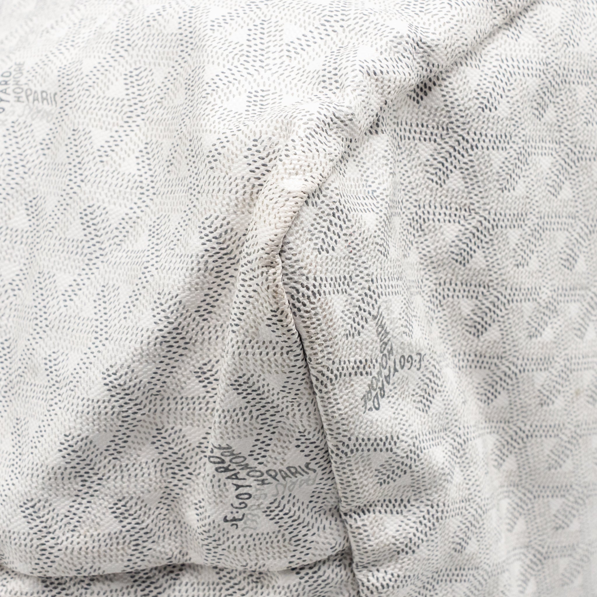 GOYARD SAINT LOUIS GM TOTE BAG GOYARDINE CANVAS / LEATHER WHITE