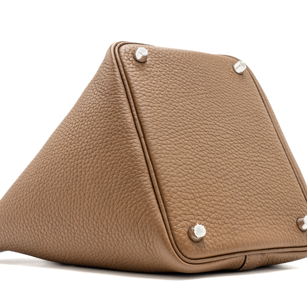 HERMES PICOTIN 18 LOCK BAG CLEMENCE ALEZAN / BISCUIT SHW