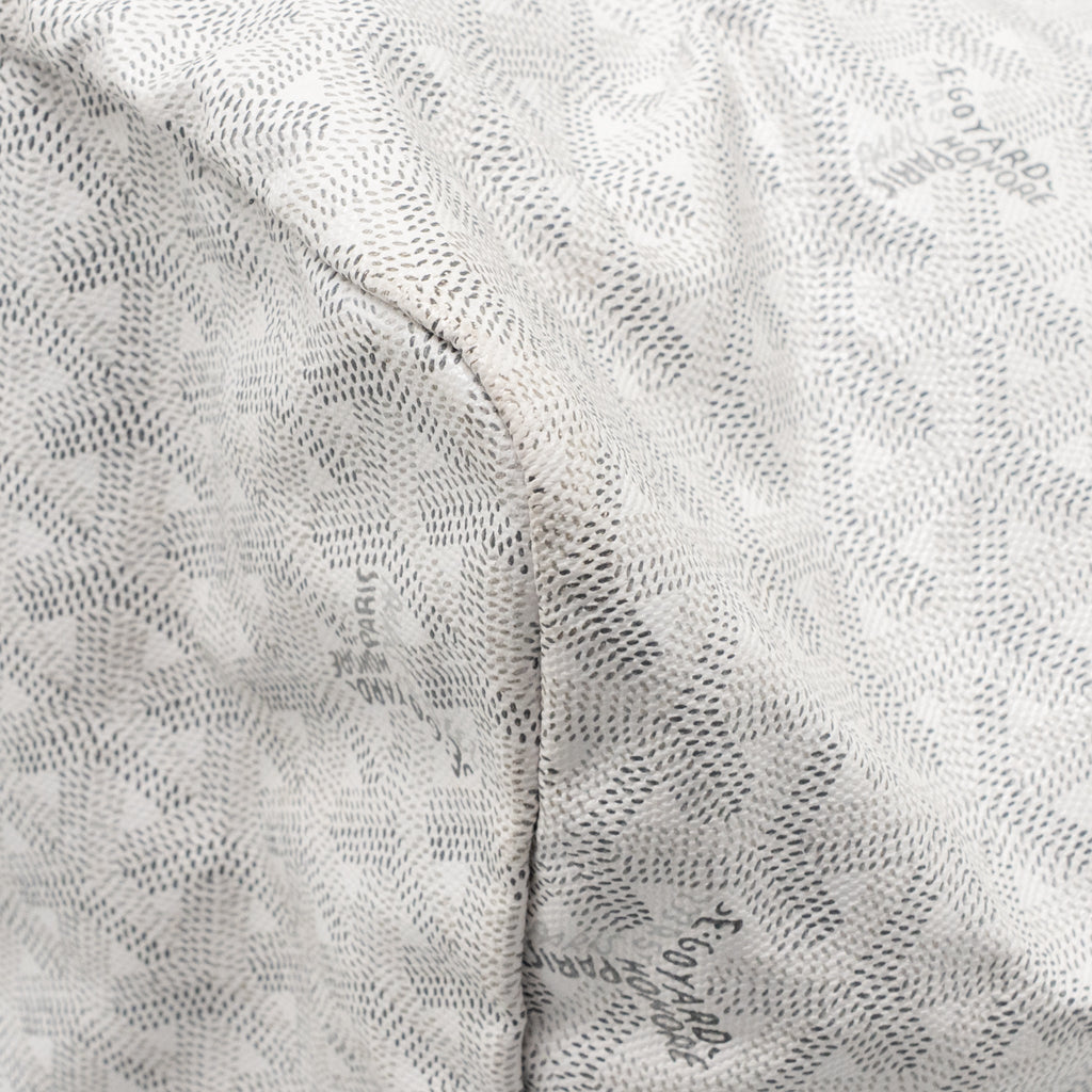 GOYARD SAINT LOUIS GM TOTE BAG GOYARDINE CANVAS / LEATHER WHITE