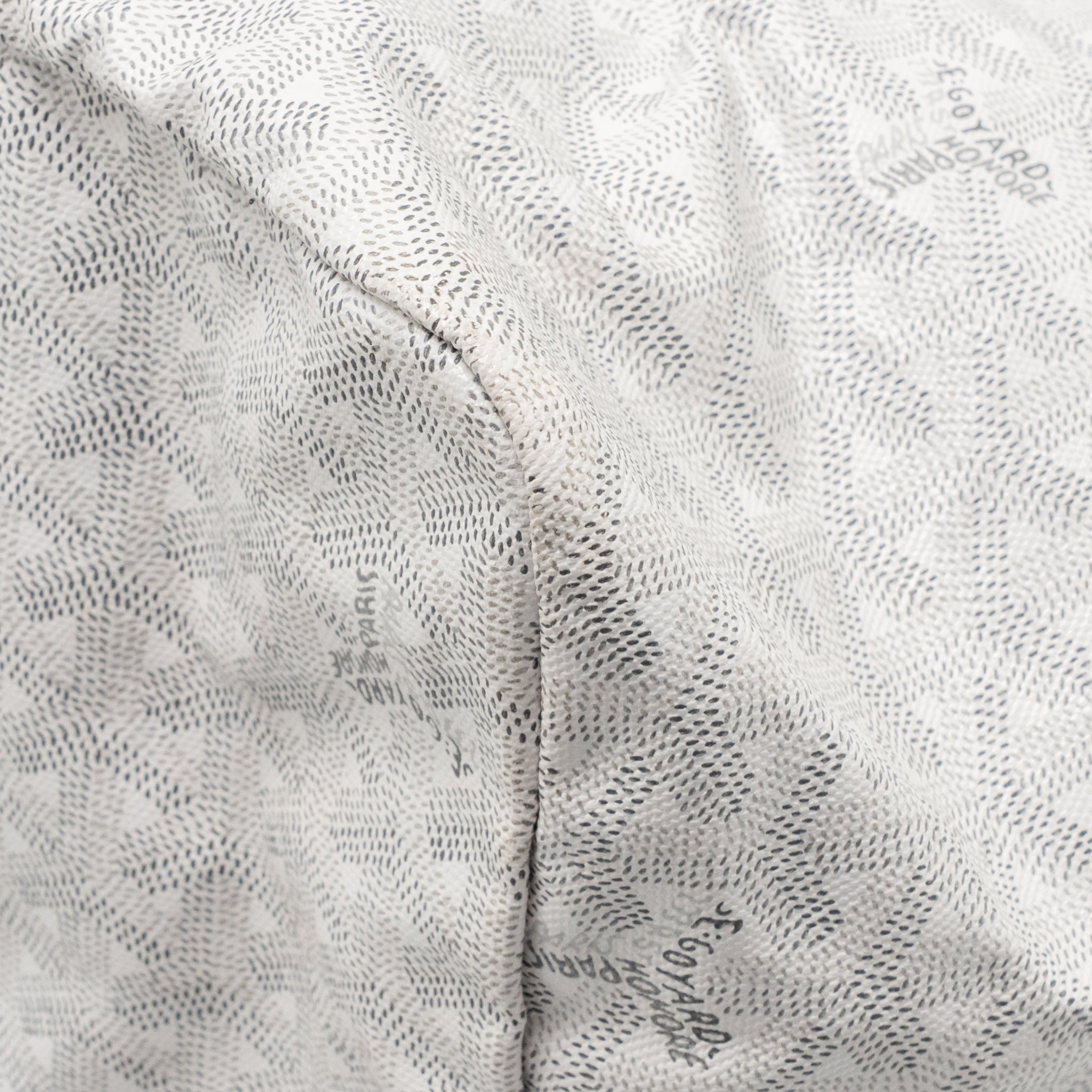 GOYARD SAINT LOUIS GM TOTE BAG GOYARDINE CANVAS / LEATHER WHITE