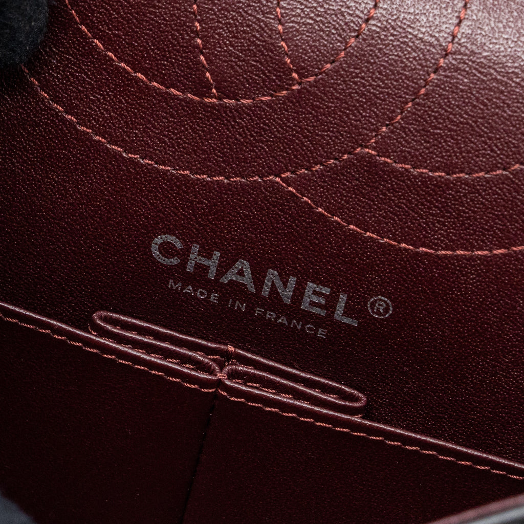 CHANEL 2.55 SMALL REISSUE FLAP  BAG AGED CALFSKIN BLACK RUTHENIUM HARDWARE