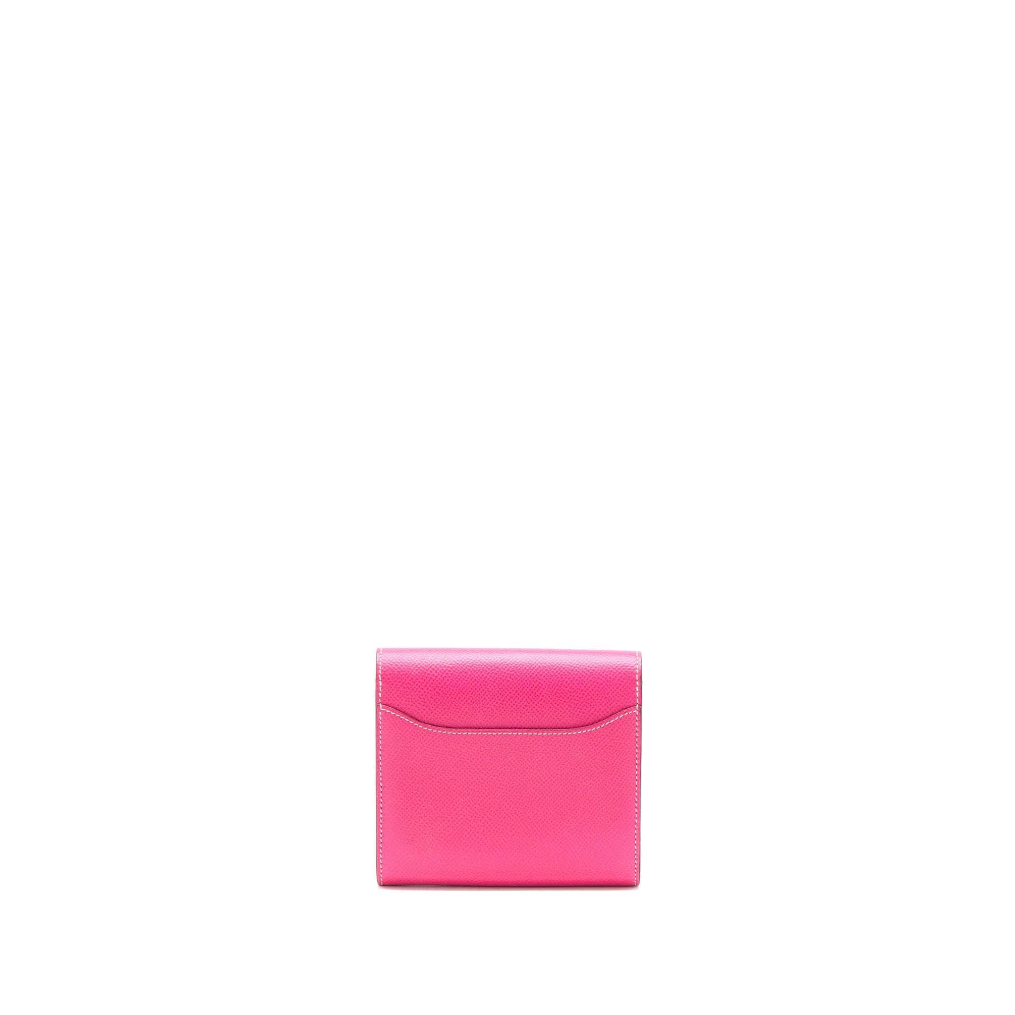 HERMES CONSTANCE WALLET EPSOM PINK SHW