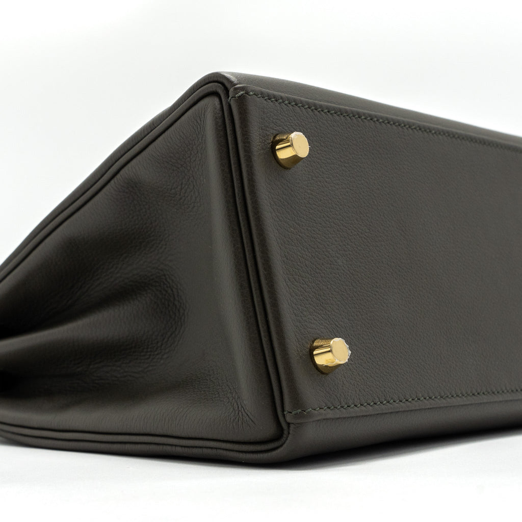 HERMES KELLY 28 EVERCOLOR VERT DE GRIS GHW