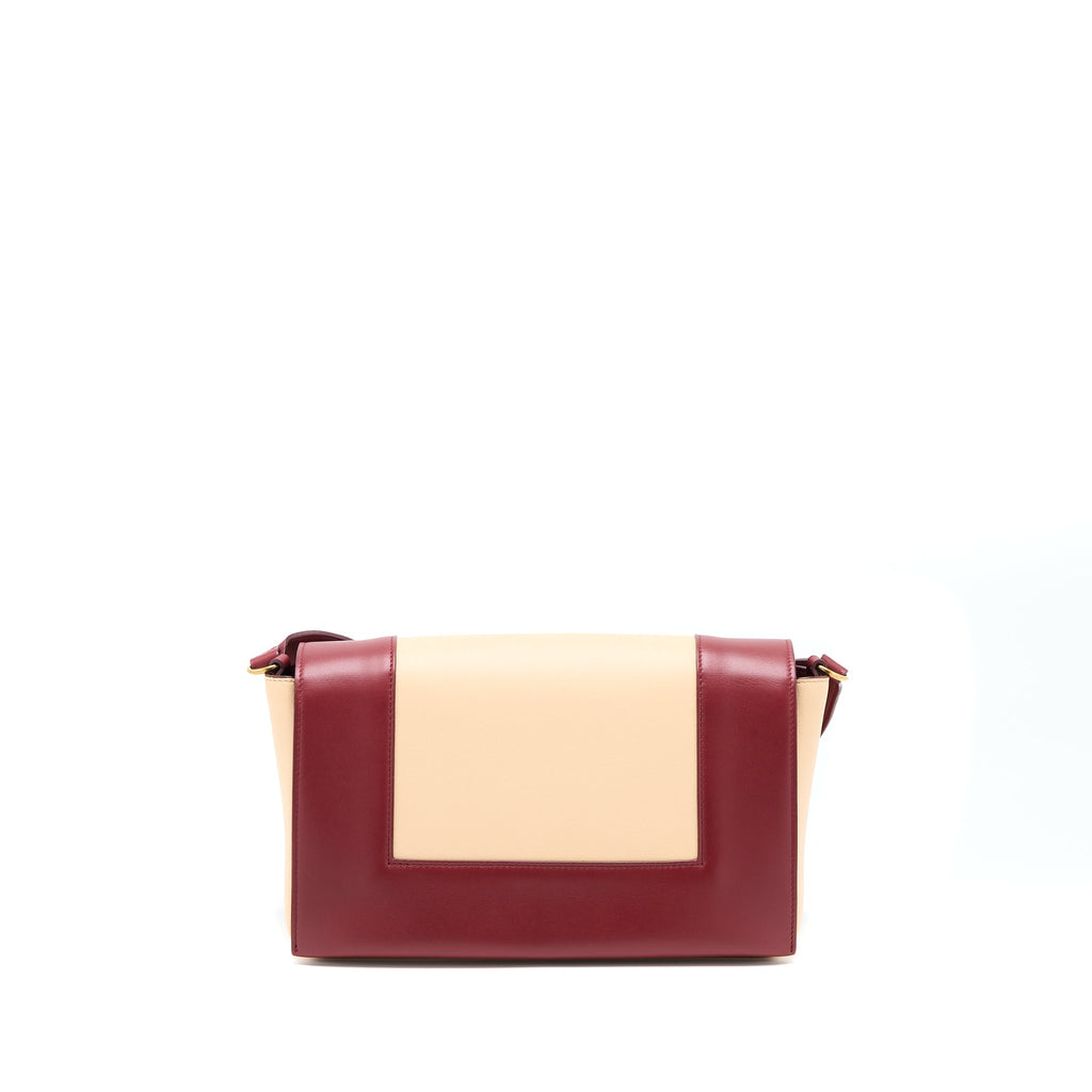 CELINE FRAME BAG CALFSKIN RUBY/NUDE GHW
