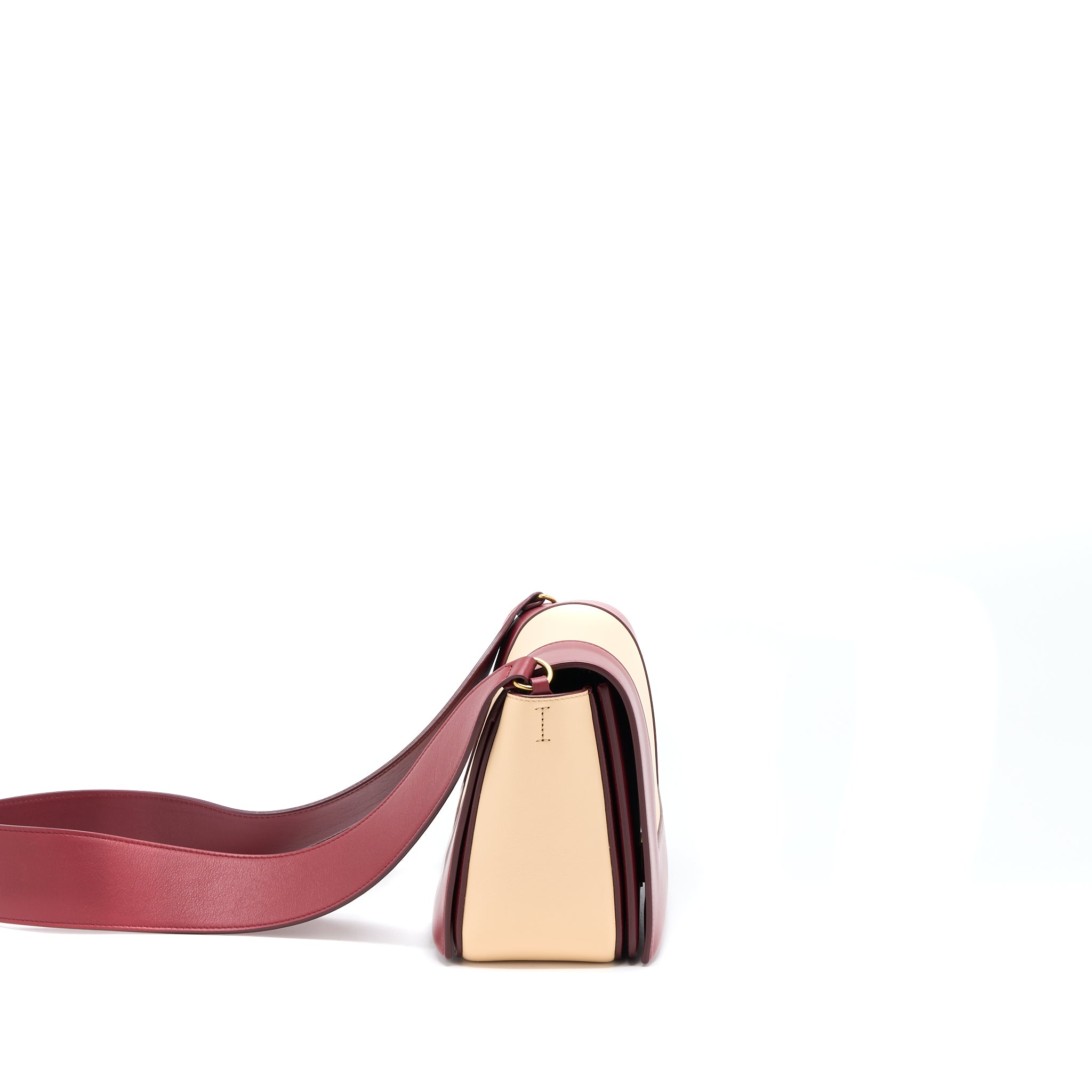 CELINE FRAME BAG CALFSKIN RUBY/NUDE GHW