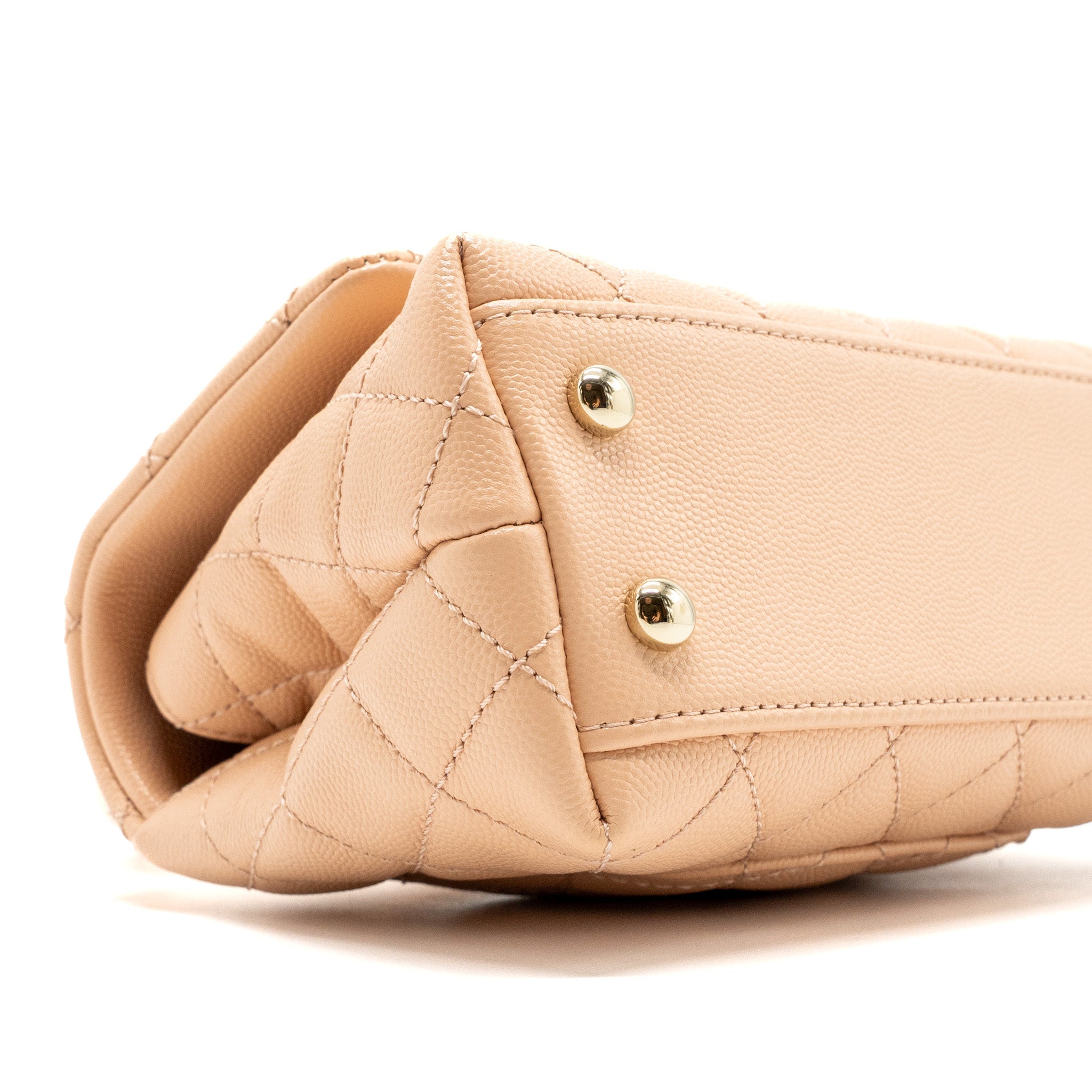 CHANEL MINI COCO HANDLE CAVIAR BEIGE LGHW