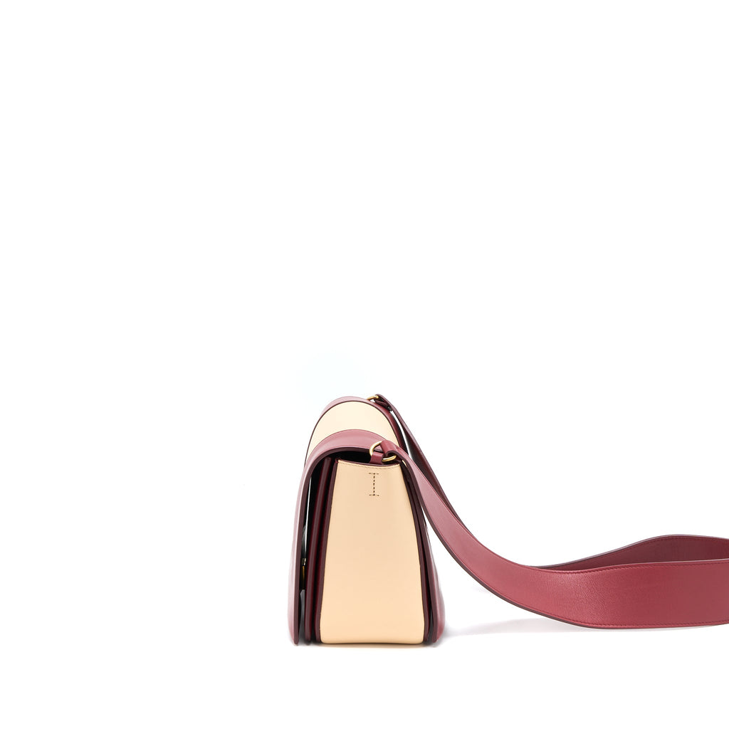 CELINE FRAME BAG CALFSKIN RUBY/NUDE GHW