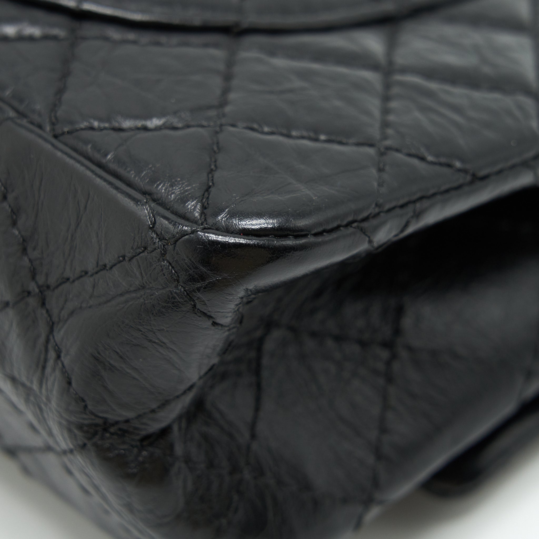 CHANEL SMALL REISSUE 2.55 HANDBAG BLACK GHW