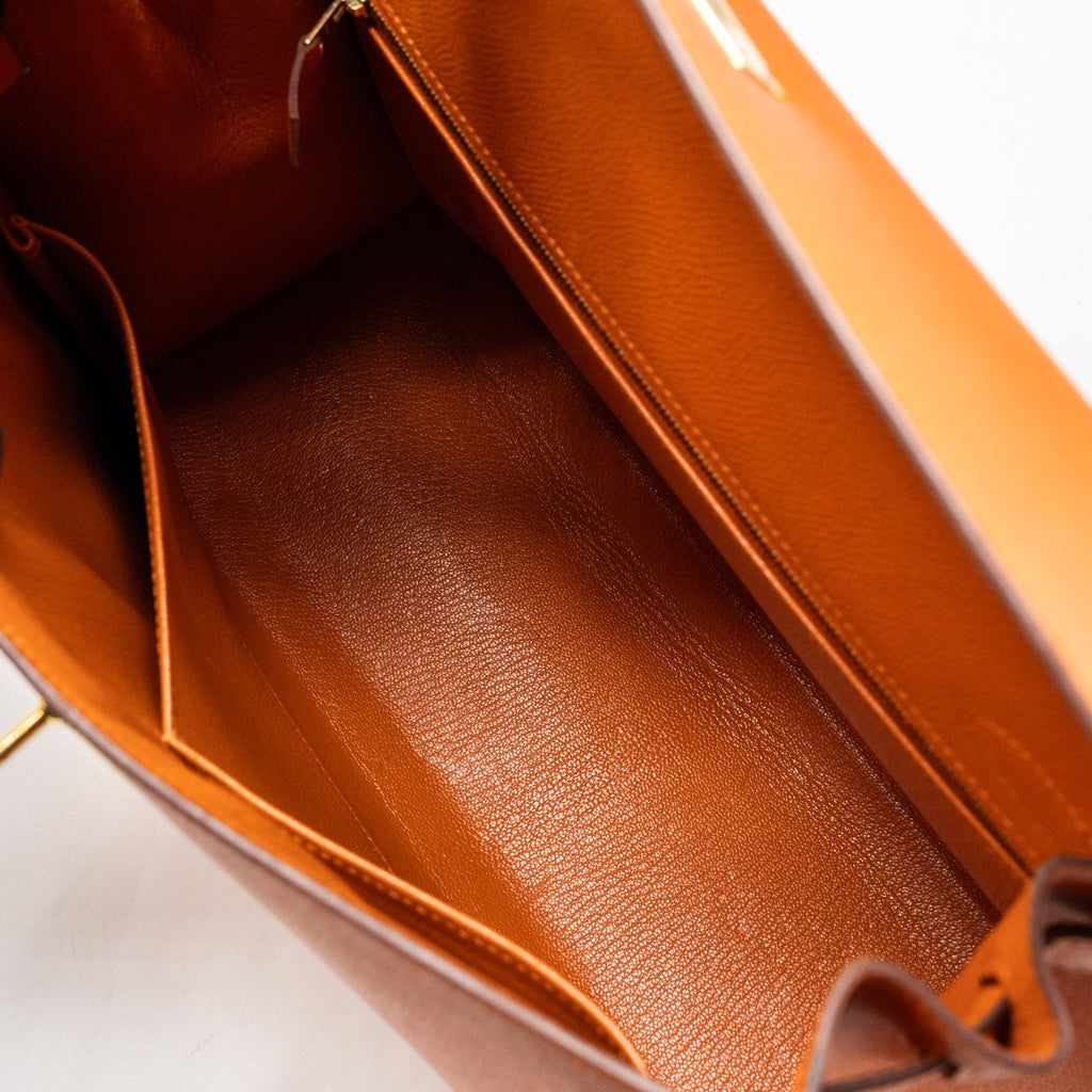 HERMES KELLY 32 EPSOM ORANGE GHW