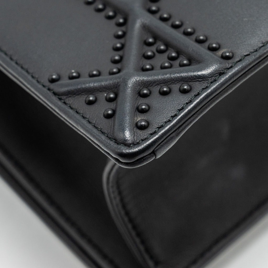 DIOR MEDIUM STUDDED DIORAMA CALFSKIN SO BLACK