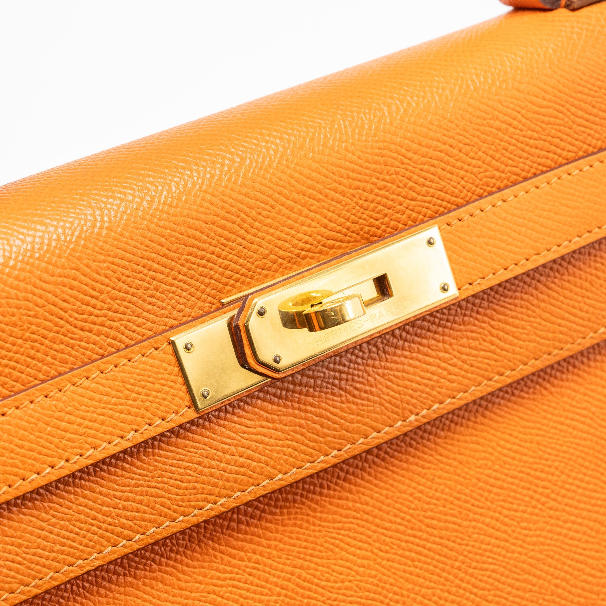 HERMES KELLY 32 EPSOM ORANGE GHW