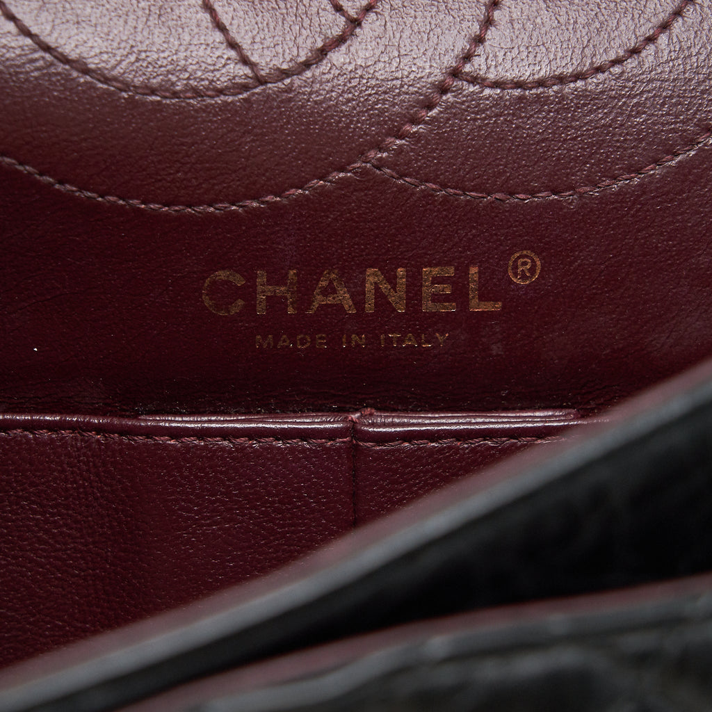 CHANEL SMALL REISSUE 2.55 HANDBAG BLACK GHW