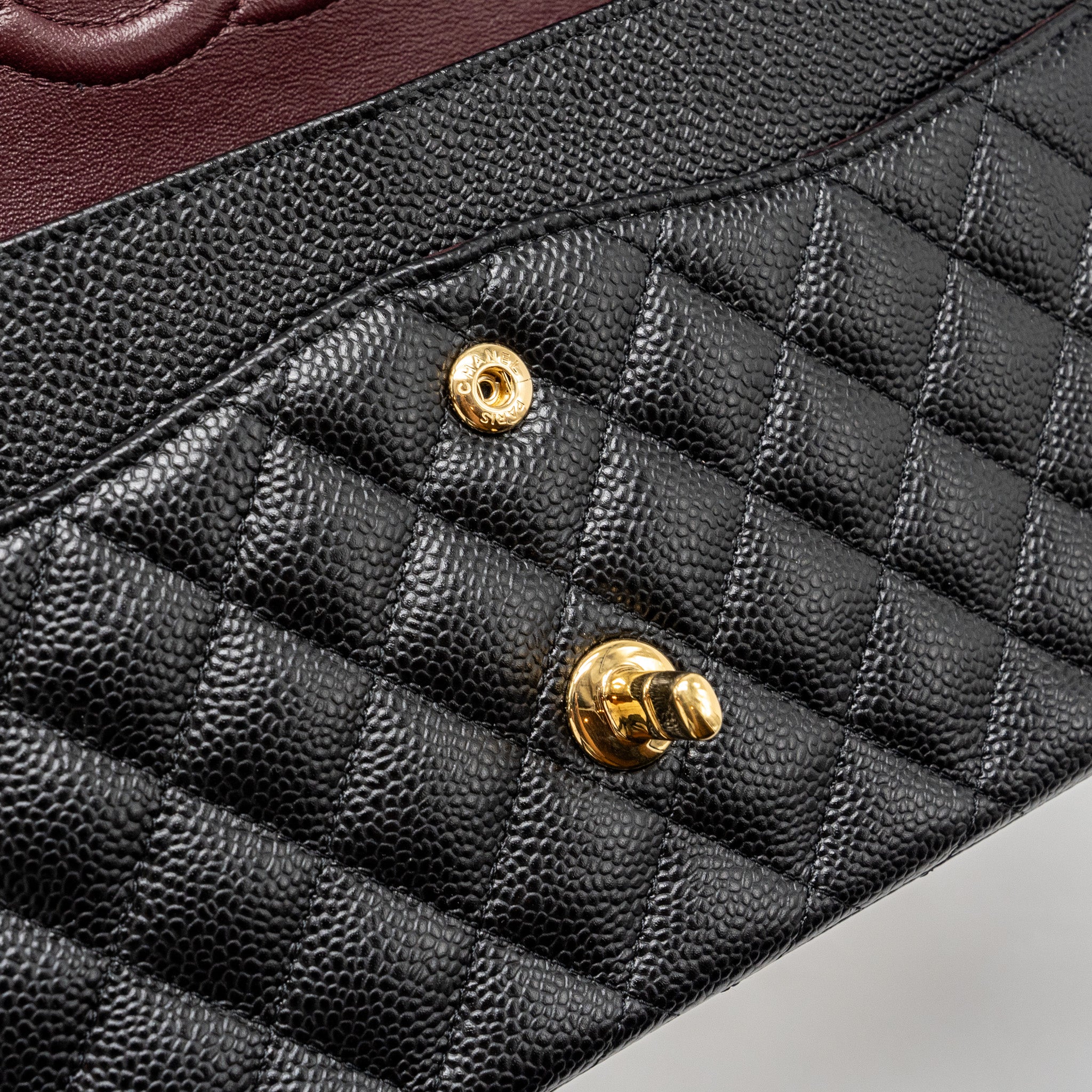CHANEL MEDIUM CLASSIC DOUBLE FLAP BAG CAVIAR BLACK GHW