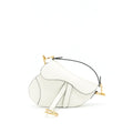 CHRISTIAN DIOR SMALL SADDLE BAG WHITE GHW