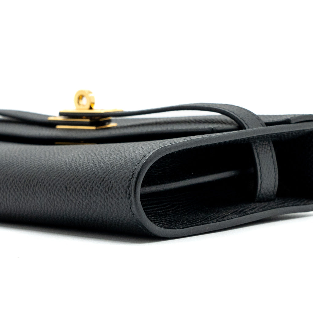 HERMES KELLY TO GO EPSOM BLACK GHW