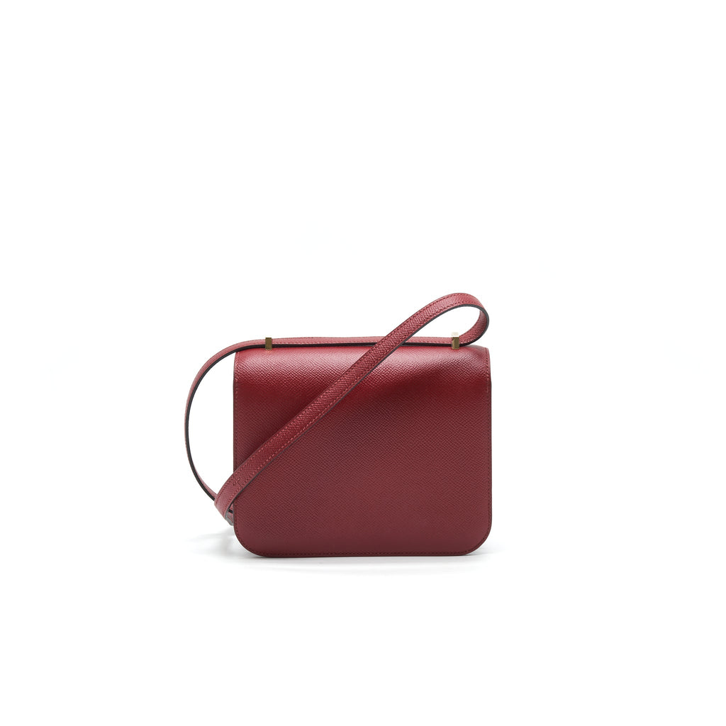 HERMES MINI CONSTANCE BAG ROUGE GRENADE EPSOM LEATHER