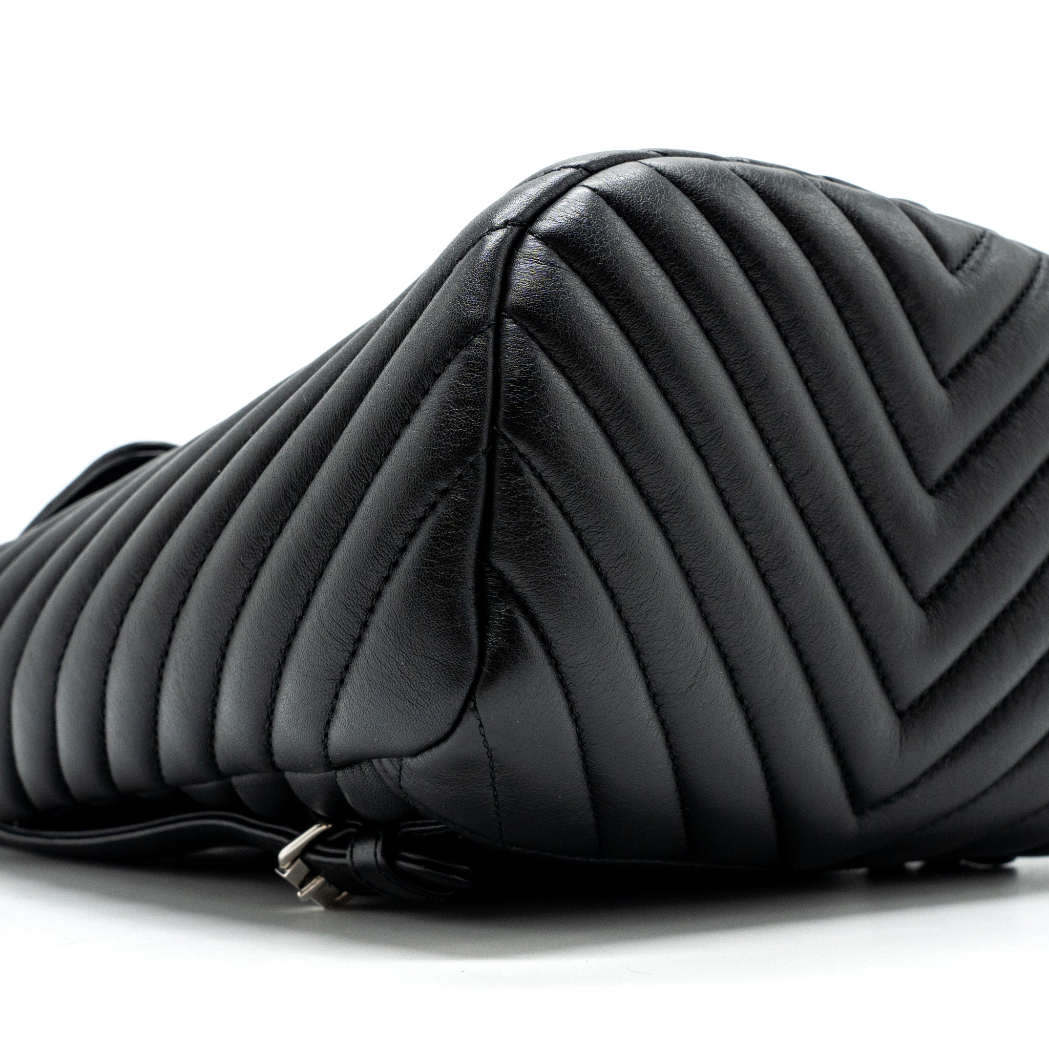 CHANEL SMALL URBAN SPIRIT  BACKPACK CHEVRON CALFSKIN BLACK SHW