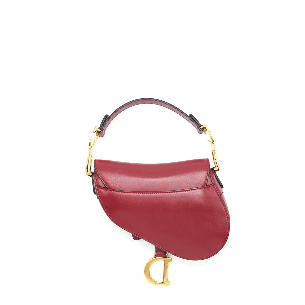 DIOR MINI DIOR SADDLE BAG RED GHW