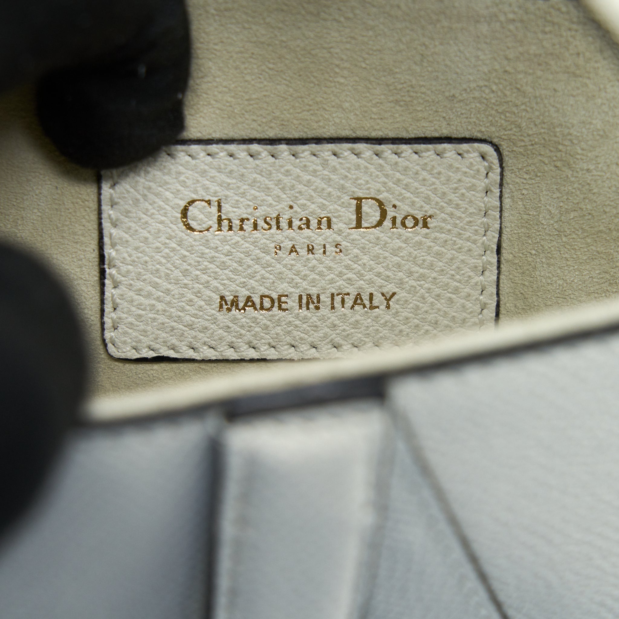 CHRISTIAN DIOR SMALL SADDLE BAG WHITE GHW