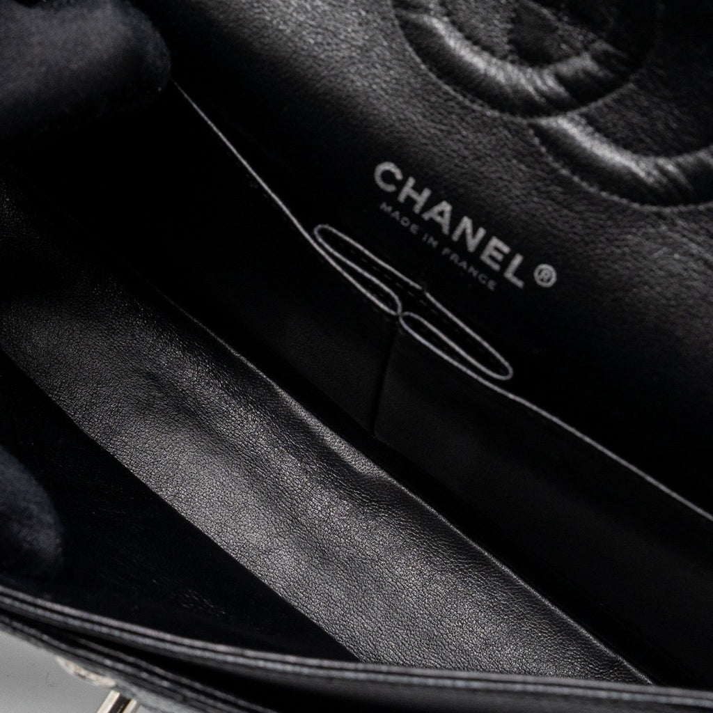 CHANEL MEDIUM CLASSIC DOUBLE FLAP BAG CAVIAR BLACK SHW