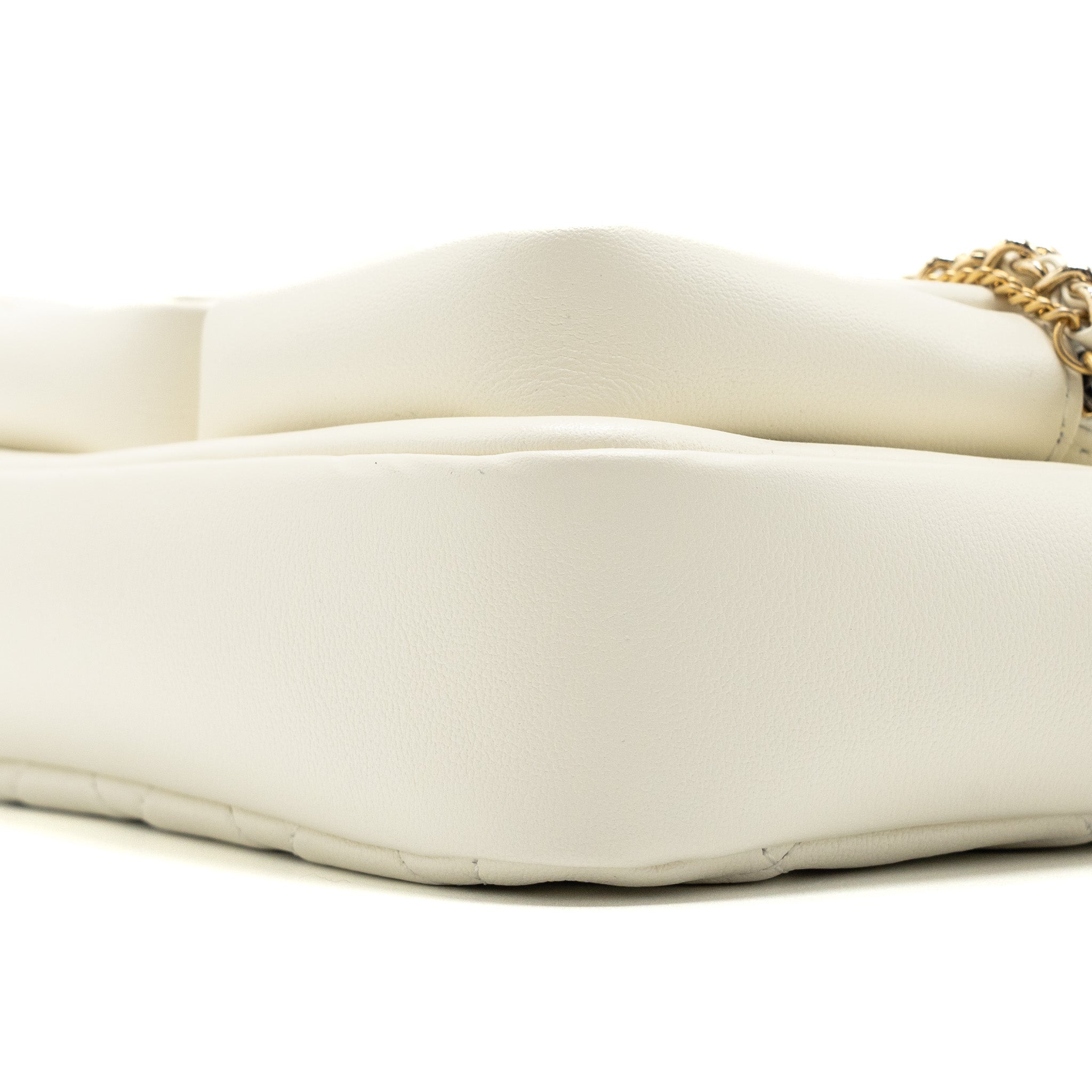 CHANEL SMALL CAMERA BAG CALFSKIN WHITE MULTICOLOUR HARDWARE(MICROCHIP)
