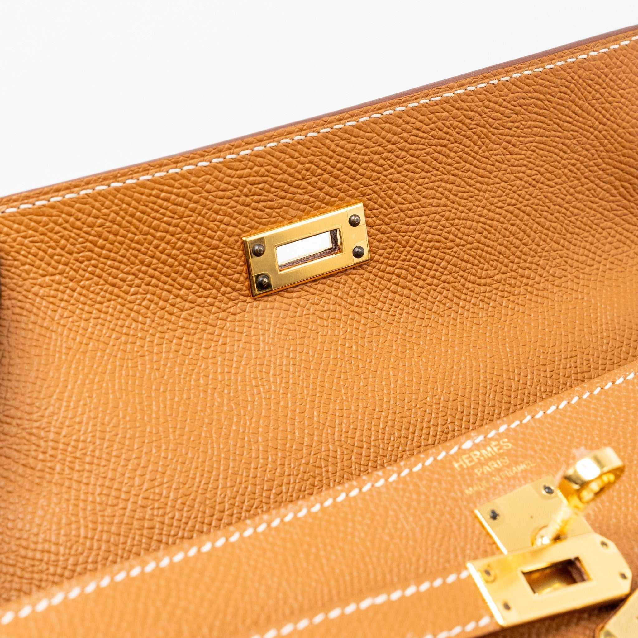 HERMES KELLY 25 SELLIER EPSOM GOLD GHW