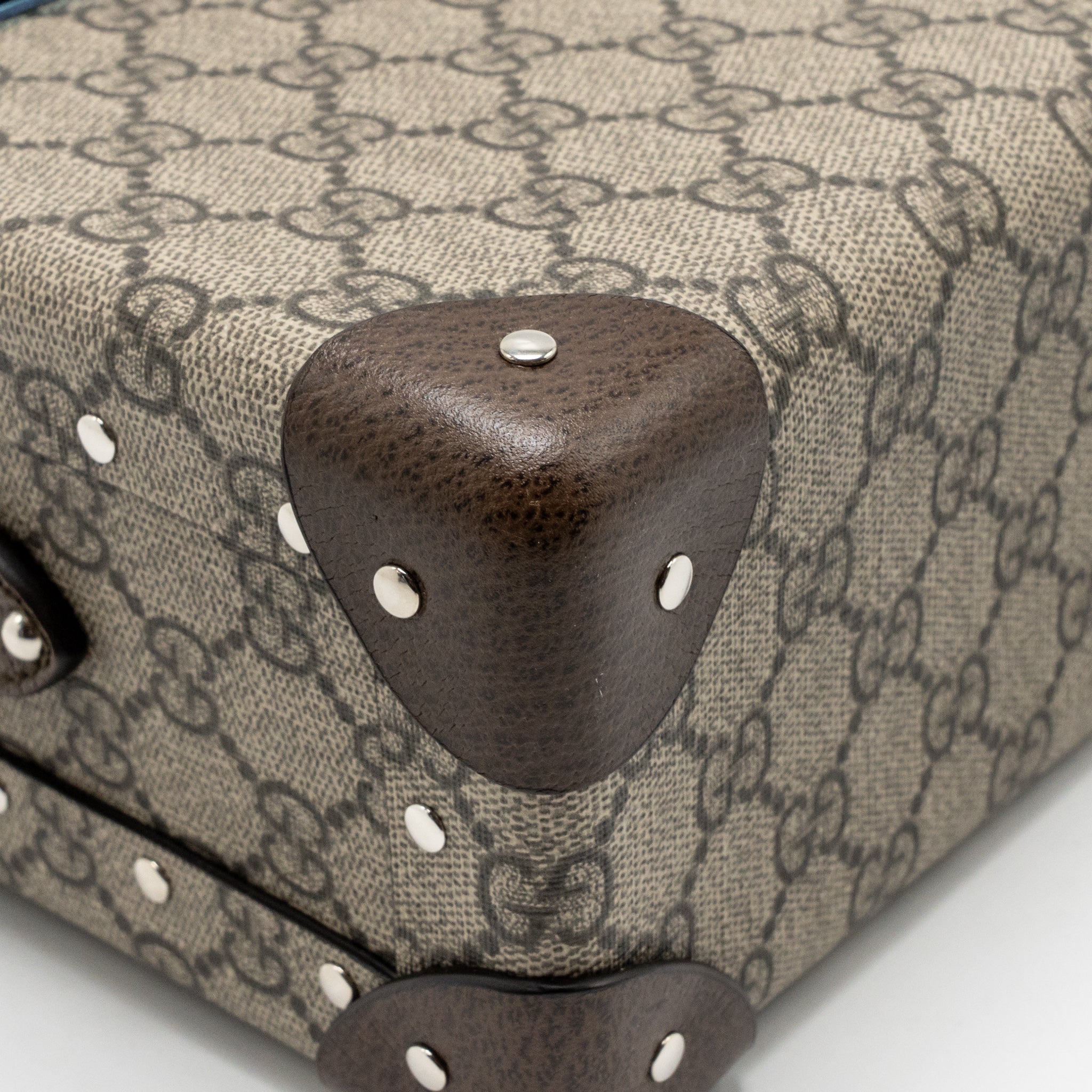 GUCCI GLOBE TROTTER GG BEAUTY CASE CANVAS BROWN SHW