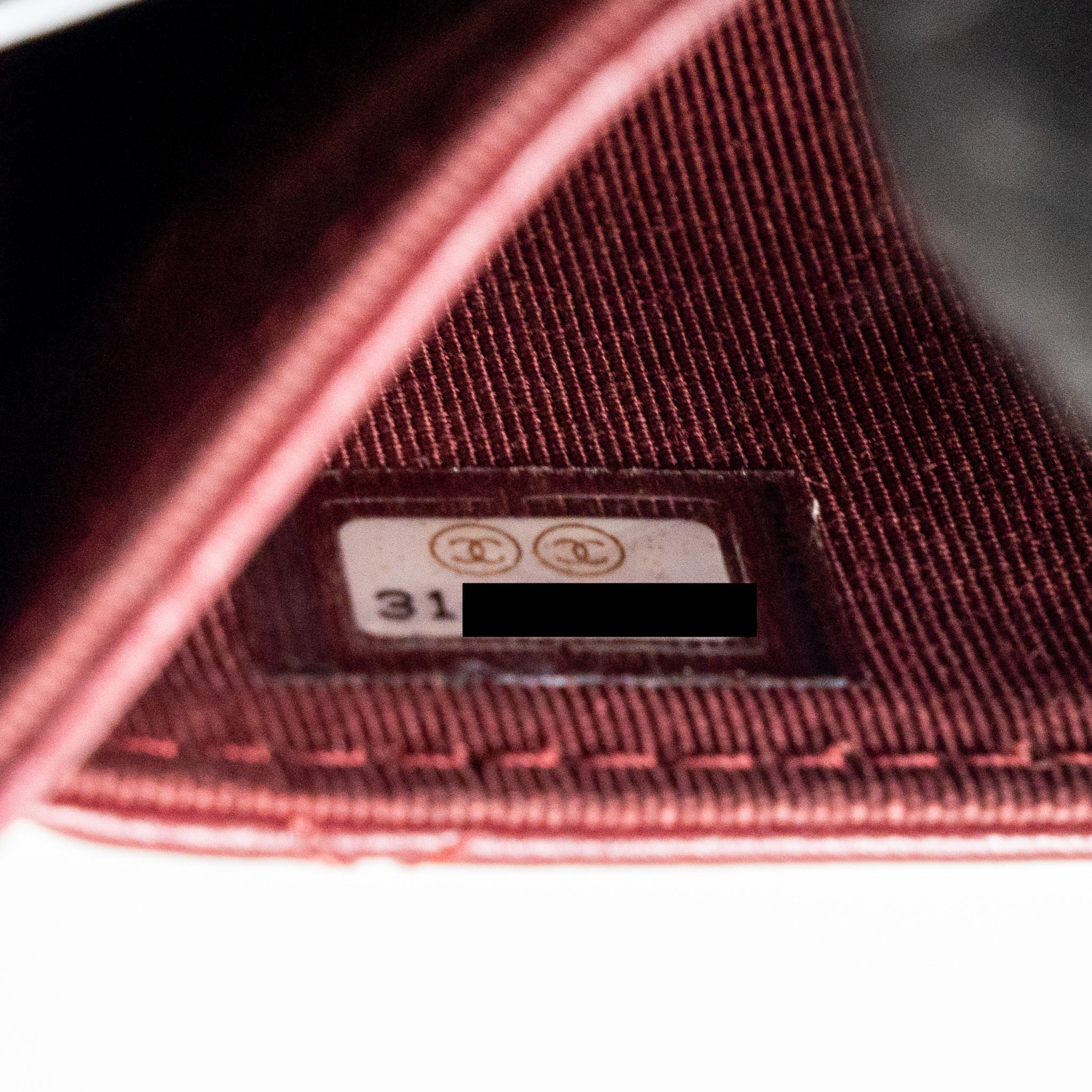 CHANEL CLASSIC FLAP CARD HOLDER LAMBSKIN BURGUNDY GHW
