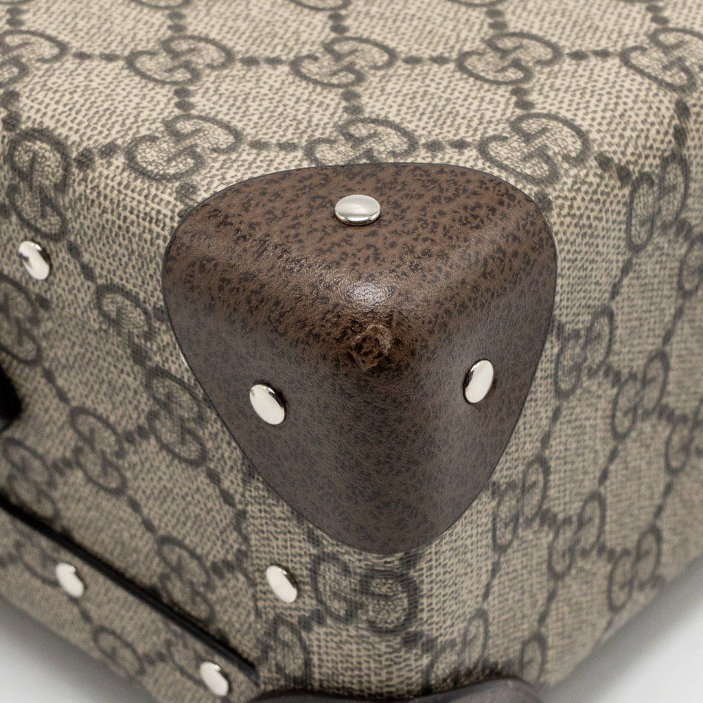 GUCCI GLOBE TROTTER GG BEAUTY CASE CANVAS BROWN SHW