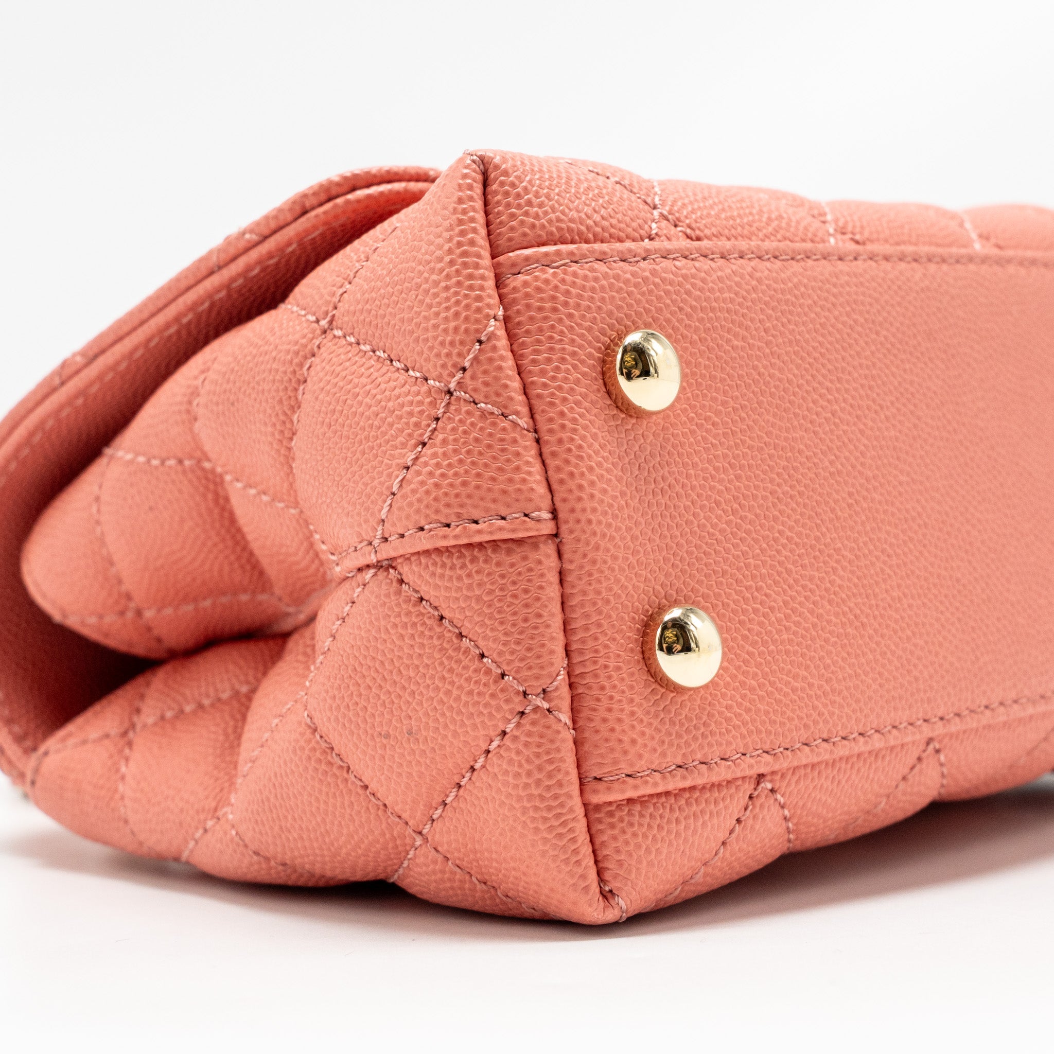CHANEL MINI COCO HANDLE CAVIAR PINK LGHW (MICROCHIP)