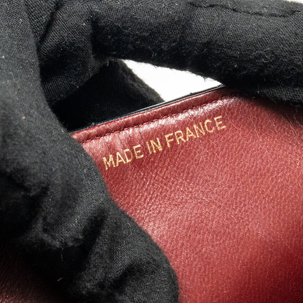 CHANEL VINTAGE MINI SQUARE FLAP BAG LAMBSKIN BLACK GHW