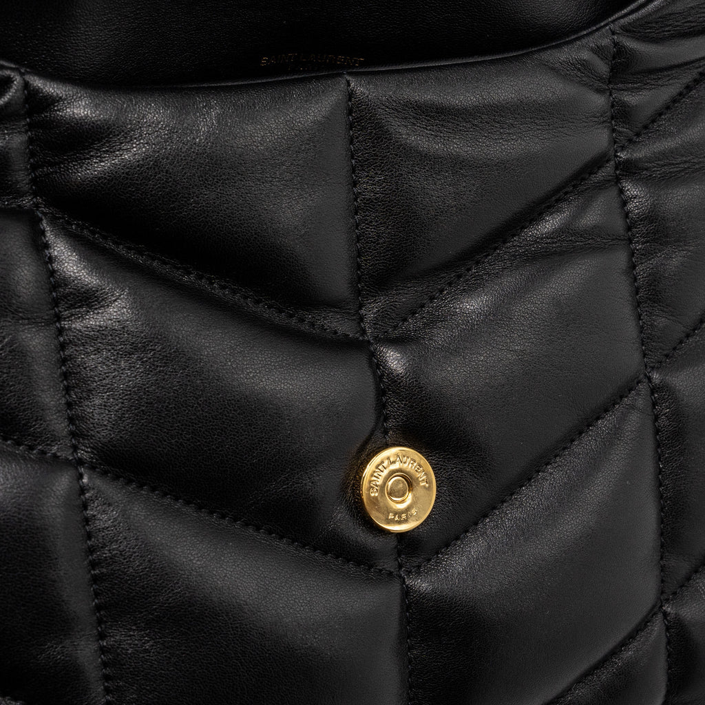 SAINT LAURENT/YSL SMALL PUFFER QUILTED NAPPA BLACK GHW